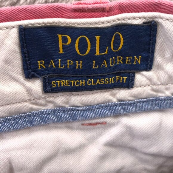 Polo Ralph Lauren Mens Short Size 38 Classic Fit Stretch Chino Flat Front Casual - Picture 10 of 16